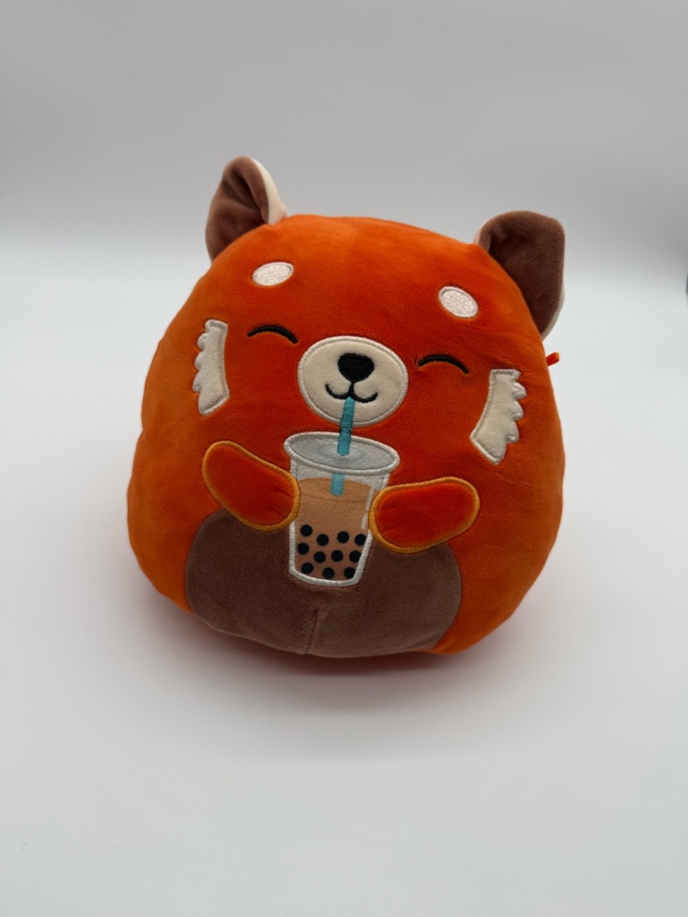 8 inch Hot Topic EXCLUSIVE Seth the Red Panda Squishmallow with‎ Boba Milk Tea